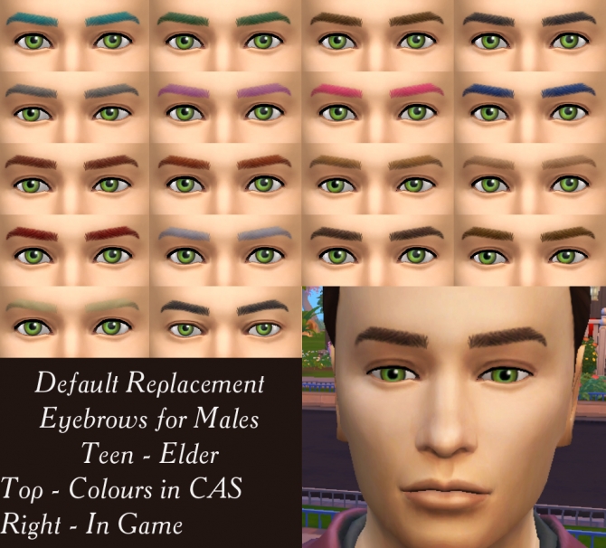 sims 4 maxis match eyebrows male