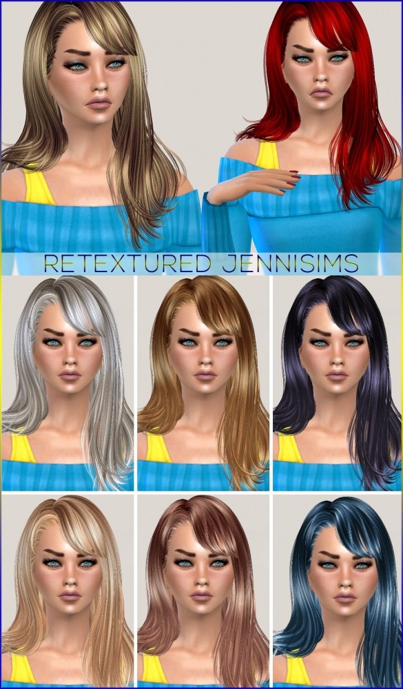 Sims 4 Newsea Hairs Lovers,Overflow retextured at Jenni Sims