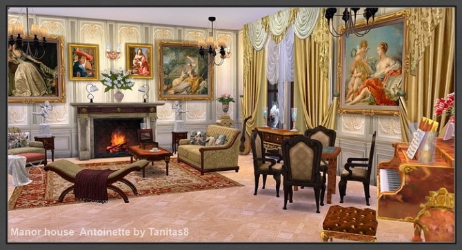 Sims 4 Antoinette Manor house at Tanitas8 Sims
