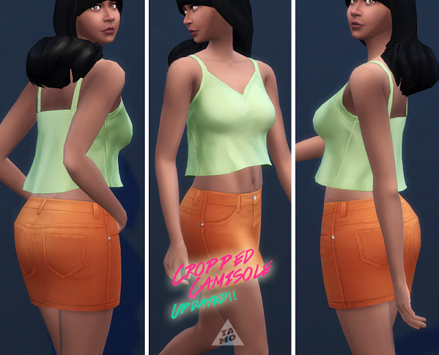 Sims 4 Cropped Camisole FIX at Tamo
