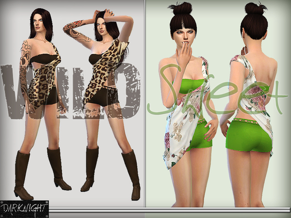 Sims 4 Wild and Sweet outfit by DarkNighTt at TSR