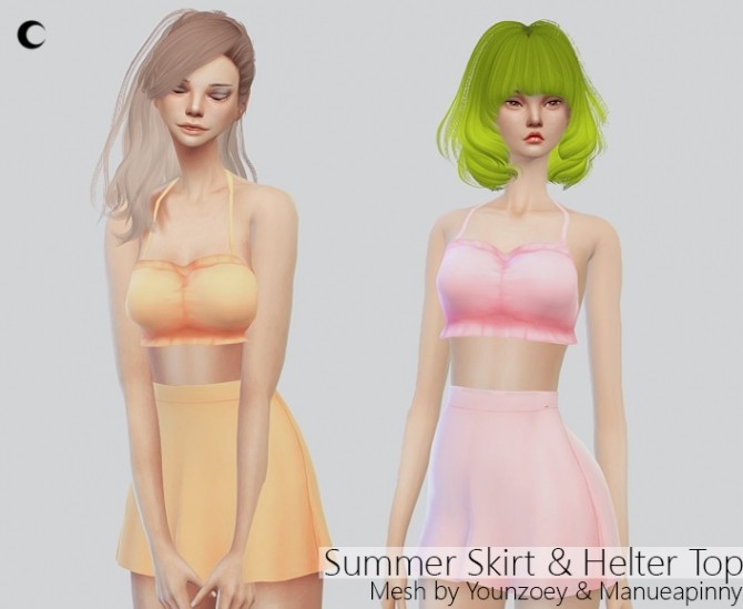 Sims 4 Helter Top  & Summer Skirt at Kalewa a
