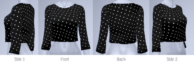Sims 4 Polka dot crop sweater at manuea Pinny