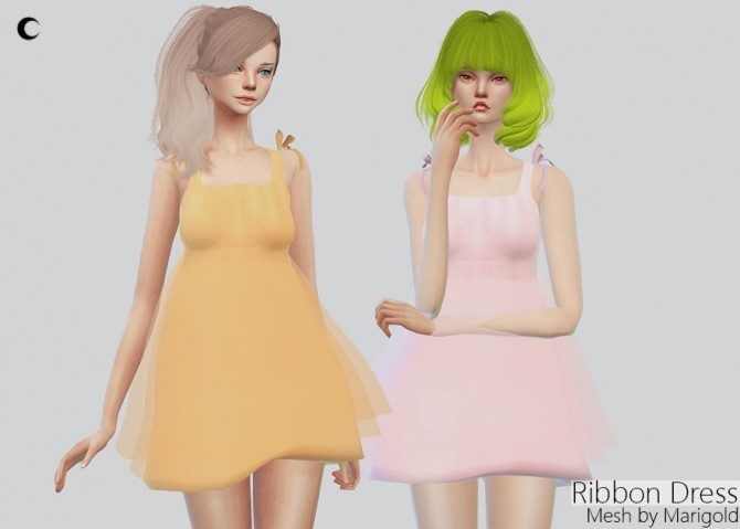 Sims 4 Ribbon Dress at Kalewa a