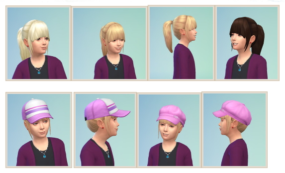 Sims 4 Ponytails for Girls at Birksches Sims Blog