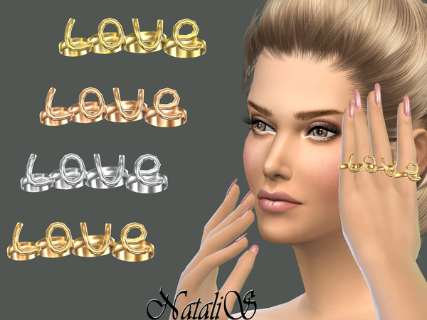 Sims 4 LOVE rings by NataliS at    select a Sites   