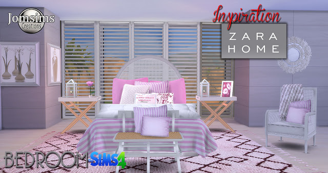 Sims 4 Inspiration ZARA HOME bedrooom at Jomsims Creations