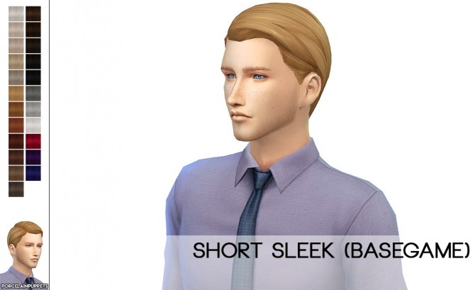 Sims 4 Basegame Short Sleek (M+F) + Hiders at Porcelain Warehouse