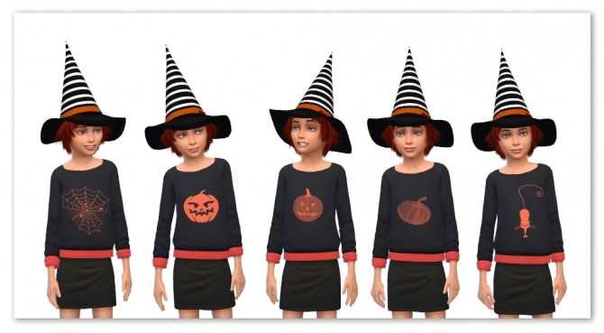 Sims 4 Halloween tops for girls at Maimouth Sims4
