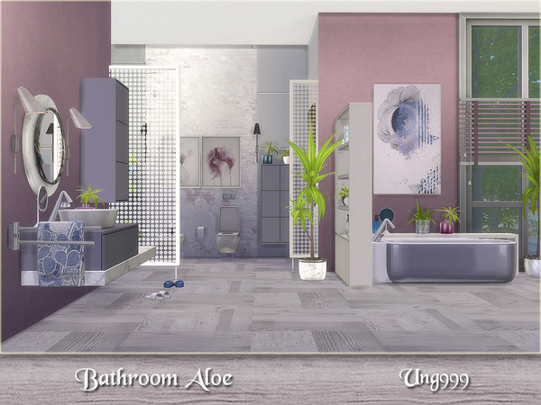 Sims 4 Bathroom Aloe by ung999 at TSR