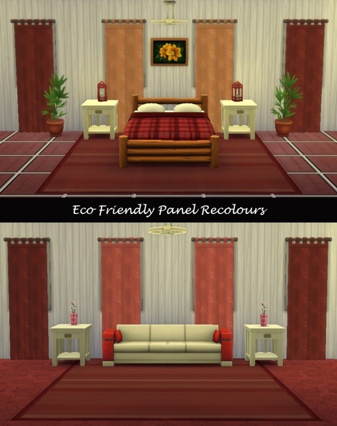 Sims 4 Curtain 25 Eco Friendly Panel Recolours by Simmiller at Mod The Sims