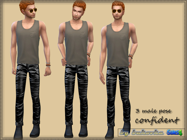 Sims 4 Male Pose Confident by bukovka at TSR