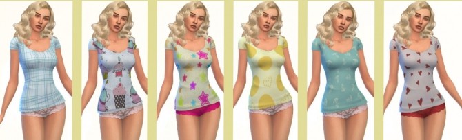 Sims 4 Vintage love tops at Maimouth Sims4
