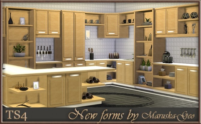 Sims 4 New Forms Kitchen at Maruska Geo
