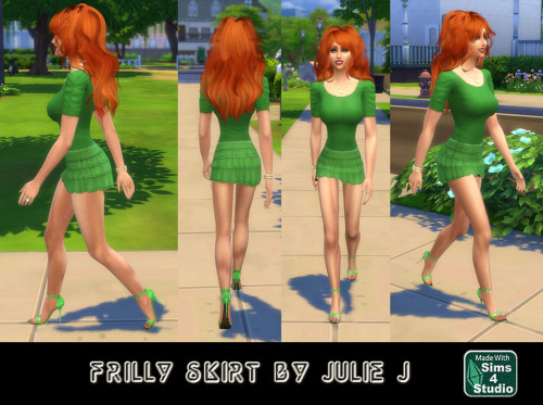 Sims 4 Shorter Frilly Skirt at Julietoon – Julie J