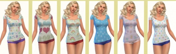 Sims 4 Vintage love tops at Maimouth Sims4