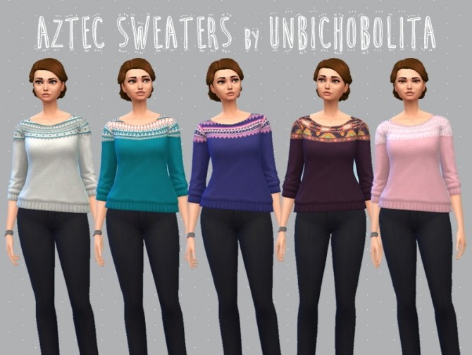 Sims 4 Aztec sweaters at Un bichobolita