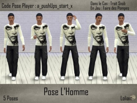 Poses for males by loliam at Sims Artists