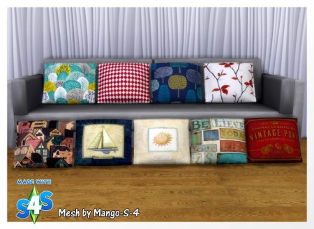 MangoMesh pillows by Oldbox at All 4 Sims » Sims 4 Updates