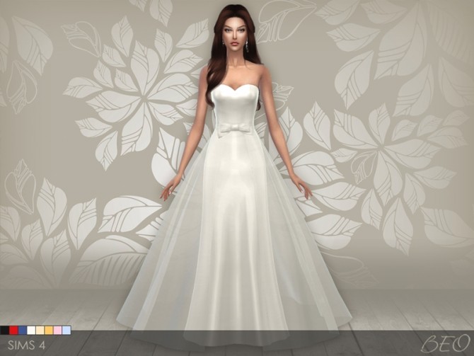 Sims 4 Wedding dress 01 at BEO Creations