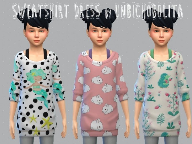 Sims 4 Sweatshirt dress at Un bichobolita