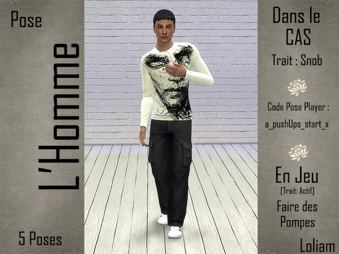 Sims 4 Poses for males by loliam at Sims Artists