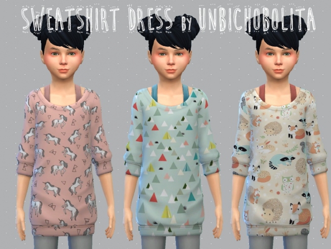 Sweatshirt dress at Un bichobolita » Sims 4 Updates