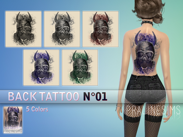 Sims 4 Back Tattoo N01 by Pralinesims at TSR