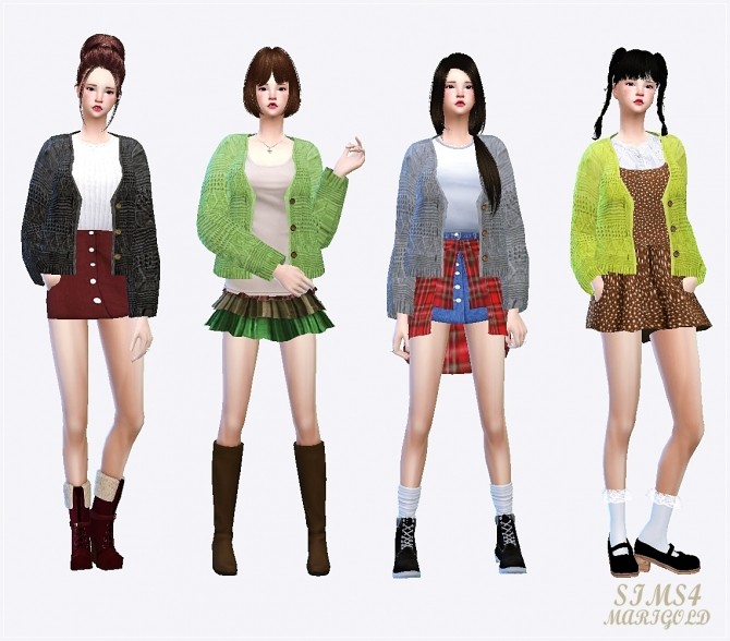 Sims 4 Lovely knit cardigan ACC. at Marigold