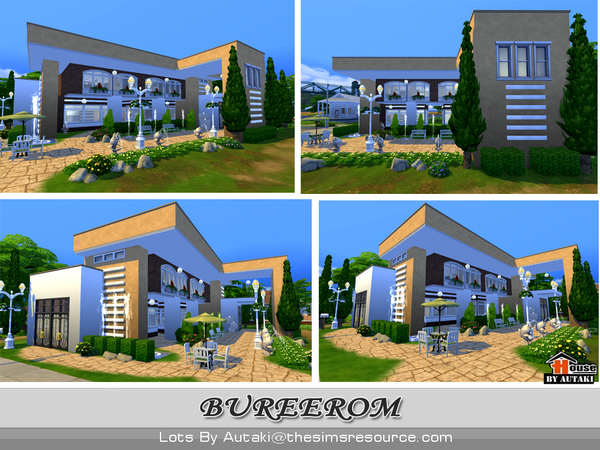 Sims 4 BUREEROM house by autaki at TSR