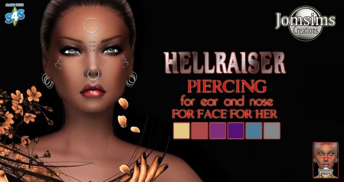 Sims 4 Hellraiser piercing at Jomsims Creations