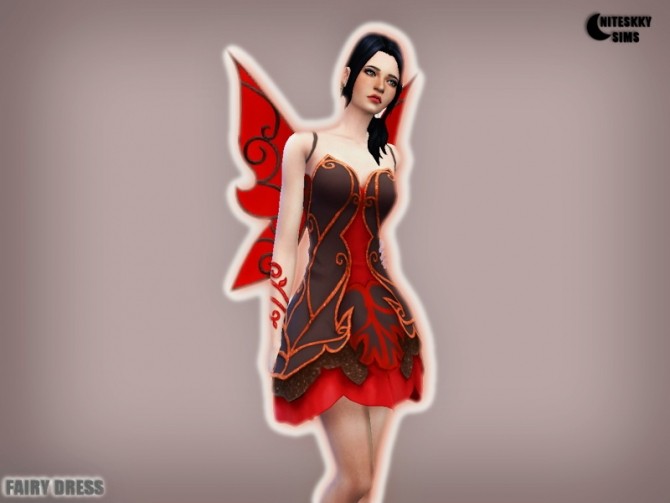 Sims 4 Fairy Dress costume at NiteSkky Sims