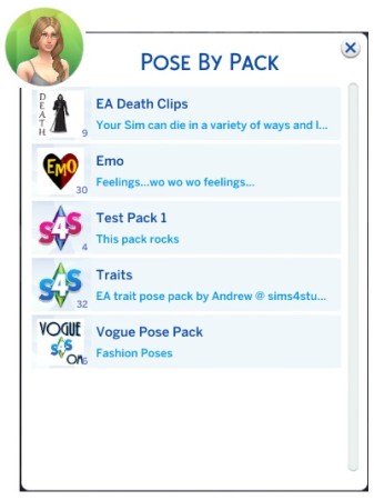 Pose Pack Player at Sims 4 Studio