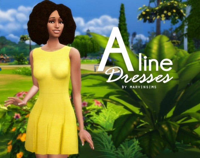 Sims 4 A Line Dresses at Marvin Sims