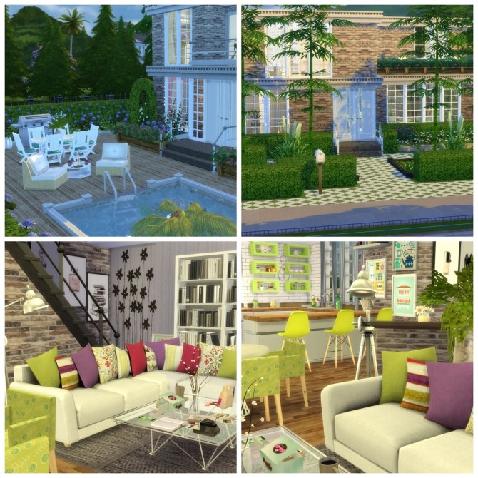 Sims 4 Colored House at Dinha Gamer