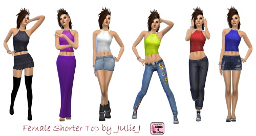 Sims 4 Female Shorter Maxis Top at Julietoon – Julie J
