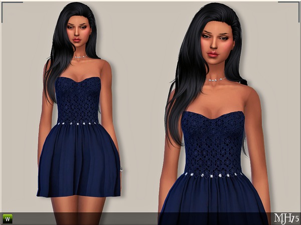 Sims 4 Aurelia Dress by Margeh 75 at    select a Sites   