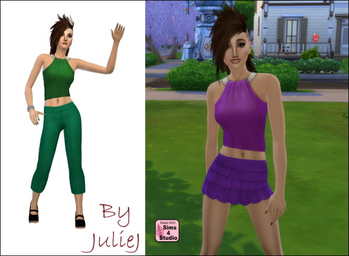 Sims 4 Female Shorter Maxis Top at Julietoon – Julie J