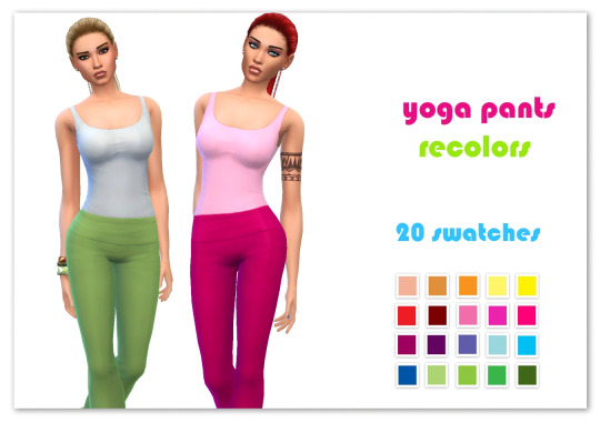 Sims 4 Yoga pants recolors at Maimouth Sims4