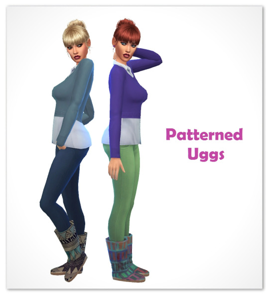 Sims 4 Patterned Uggs at Maimouth Sims4