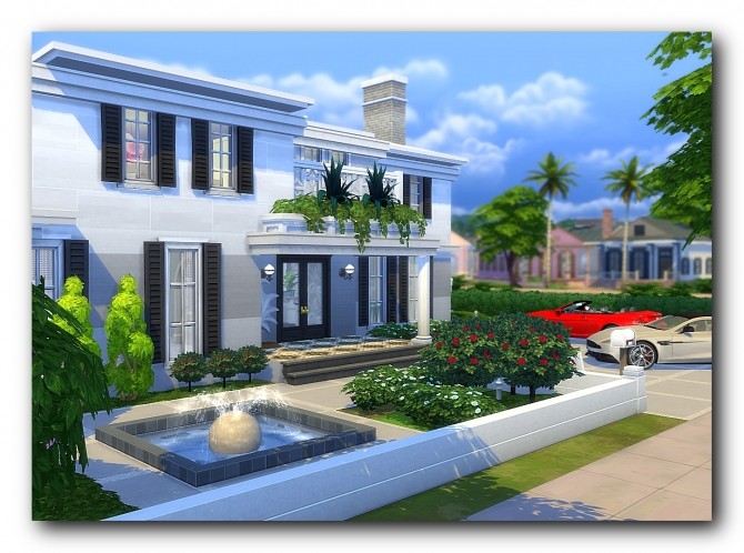 Sims 4 Midtown Meadow house at Architectural tricks from Dalila