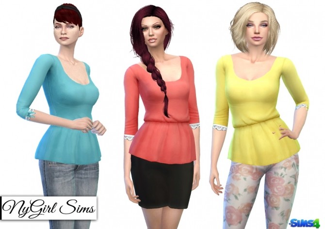 Sims 4 Corset Back Peplum Shirt at NyGirl Sims