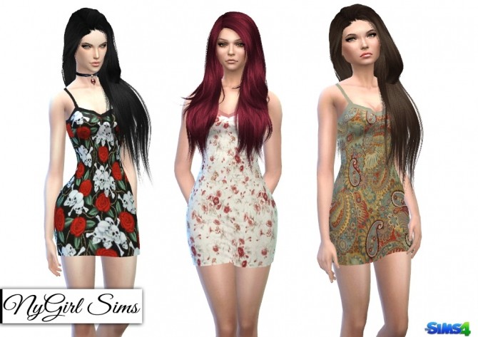 Sims 4 Floral Mini Dress at NyGirl Sims