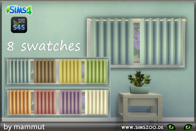 Sims 4 Short pastel curtain by Mammut at Blacky’s Sims Zoo