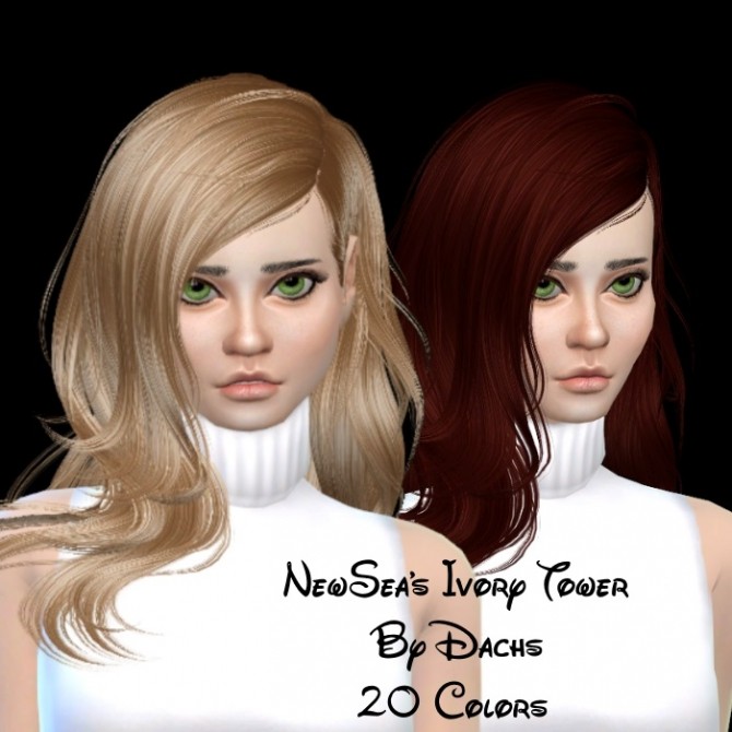 Sims 4 Newseas Ivory Tower hair retexture at Dachs Sims