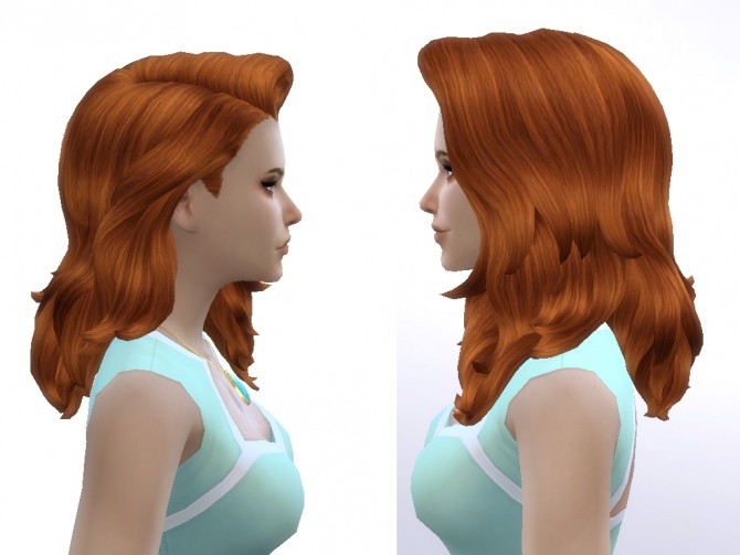 Sims 4 Long flipped hair retexture at Tatyana Name