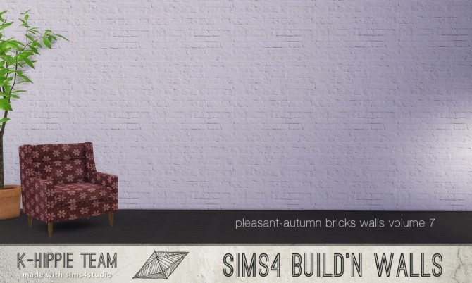 Sims 4 7 Brick Walls Pleasant Autumn volume 7 at K hippie