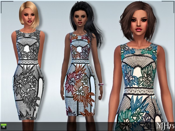 Sims 4 Clara Dress by Margeh 75 at TSR