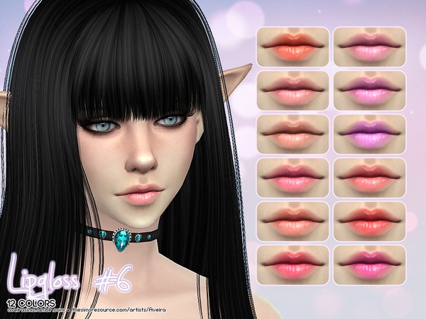 Sims 4 Lipgloss #6 by Aveira at TSR