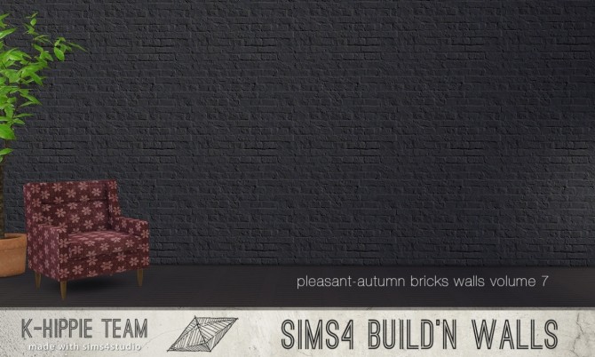 Sims 4 7 Brick Walls Pleasant Autumn volume 7 at K hippie